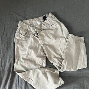 H&M Light Khaki Elastic Waist Pants